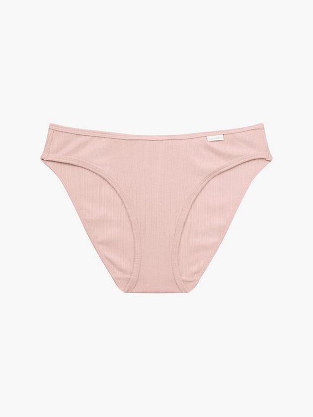 Calvin Klein USA Bikini - Pure Ribbed Womens Briefs Pink 2015637-GA